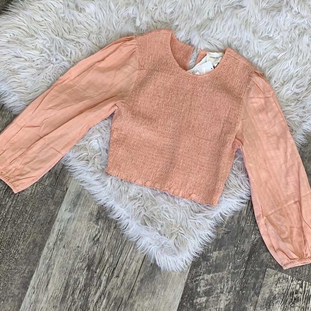 LONG SLEEVE SMOCK TOP